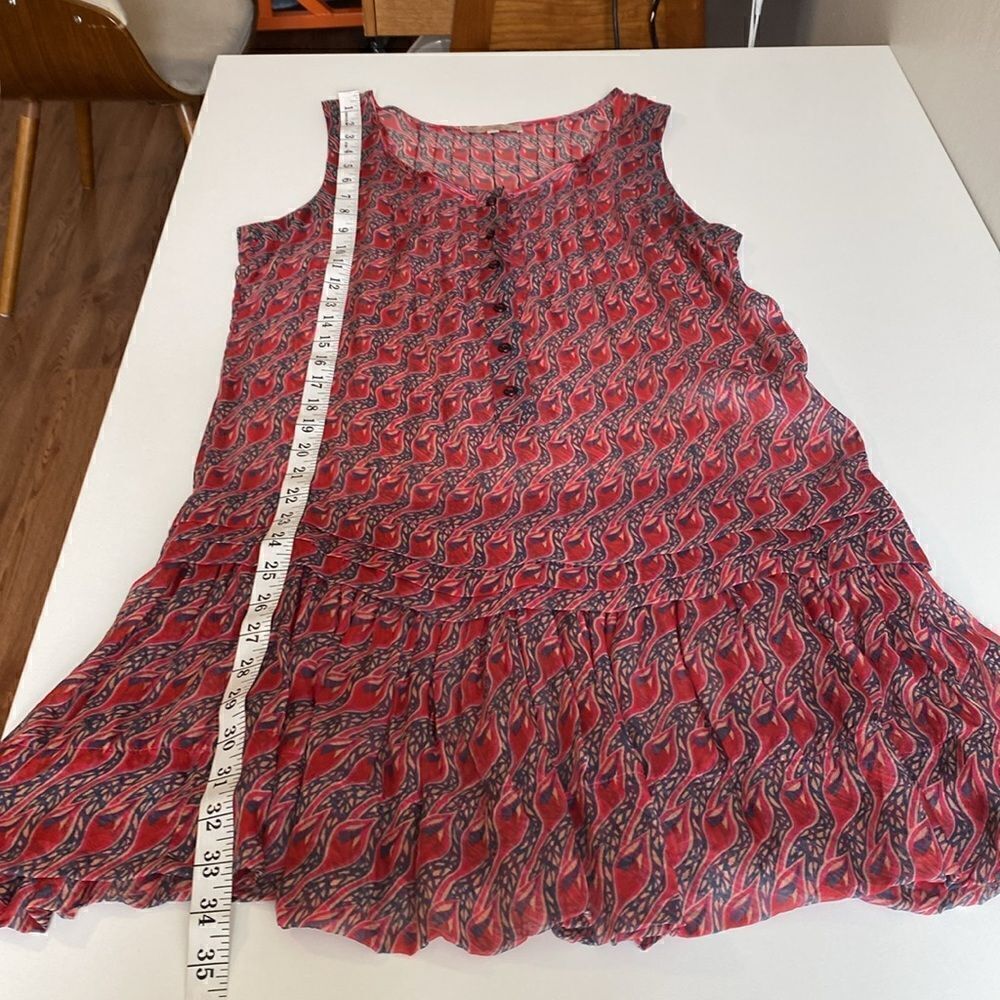 Sandro Silk Sheer Dropwaist Mini Dress Size 1 - Picture 11 of 11